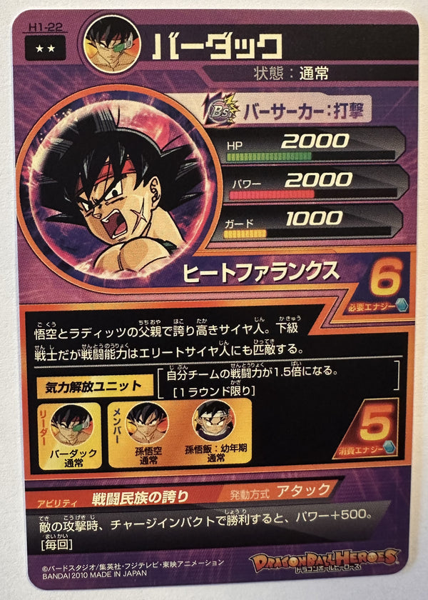 Achterzijde – Bardock [H1-22] – Series 1 (2010)