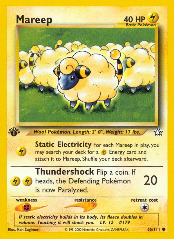 Mareep – Neo Genesis 65 – Pokémon TCG single card | Lichcards Hauptbild