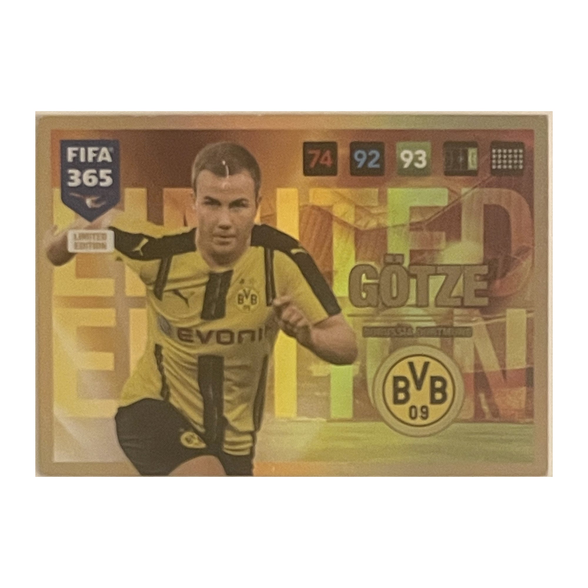 Mario Götze - Panini Adrenalyn XL FIFA 365 2017 (Limited Edition) [NNO] - voetbalkaart voorkant Main image