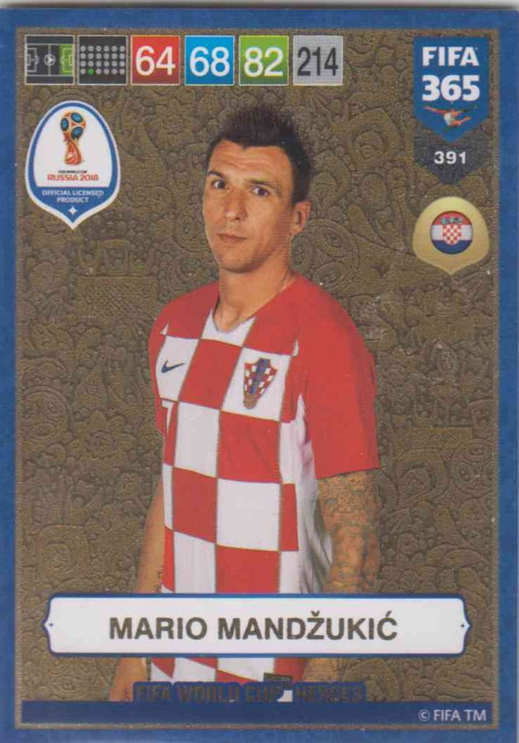 Mario Mandžukić - FIFA 365: 2019 Adrenalyn XL Gold – FIFA World Cup Heroes #391 - Near Mint Hoofdafbeelding