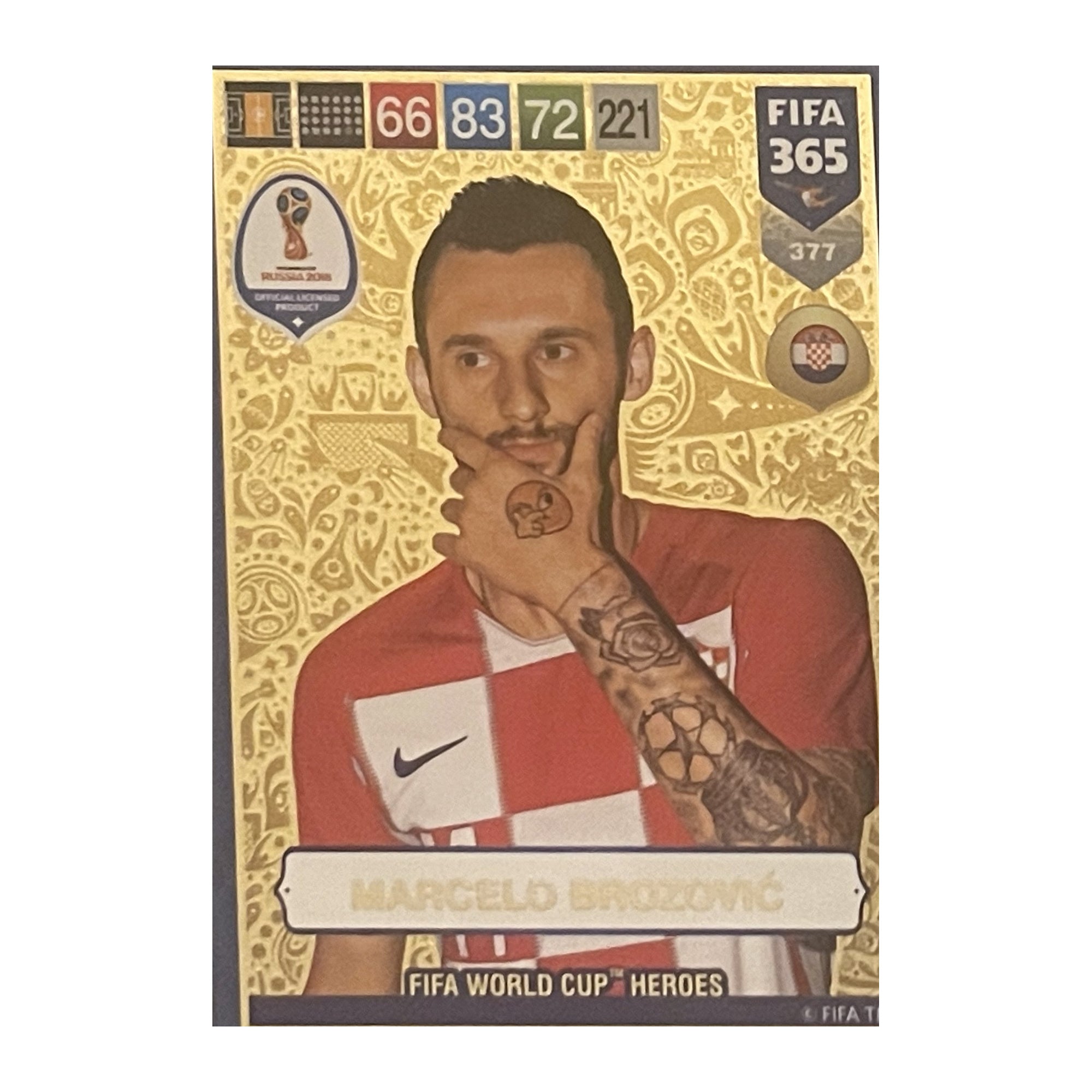 Mario Mandžukić - Panini Adrenalyn XL FIFA 365 2019 (FIFA World Cup Heroes) [377] - originele kaartvoorkant