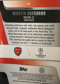Martin Ødegaard - 2025-26 Topps Chrome UEFA Club Competitions (Refractor) [157] - achterkant | Lichcards