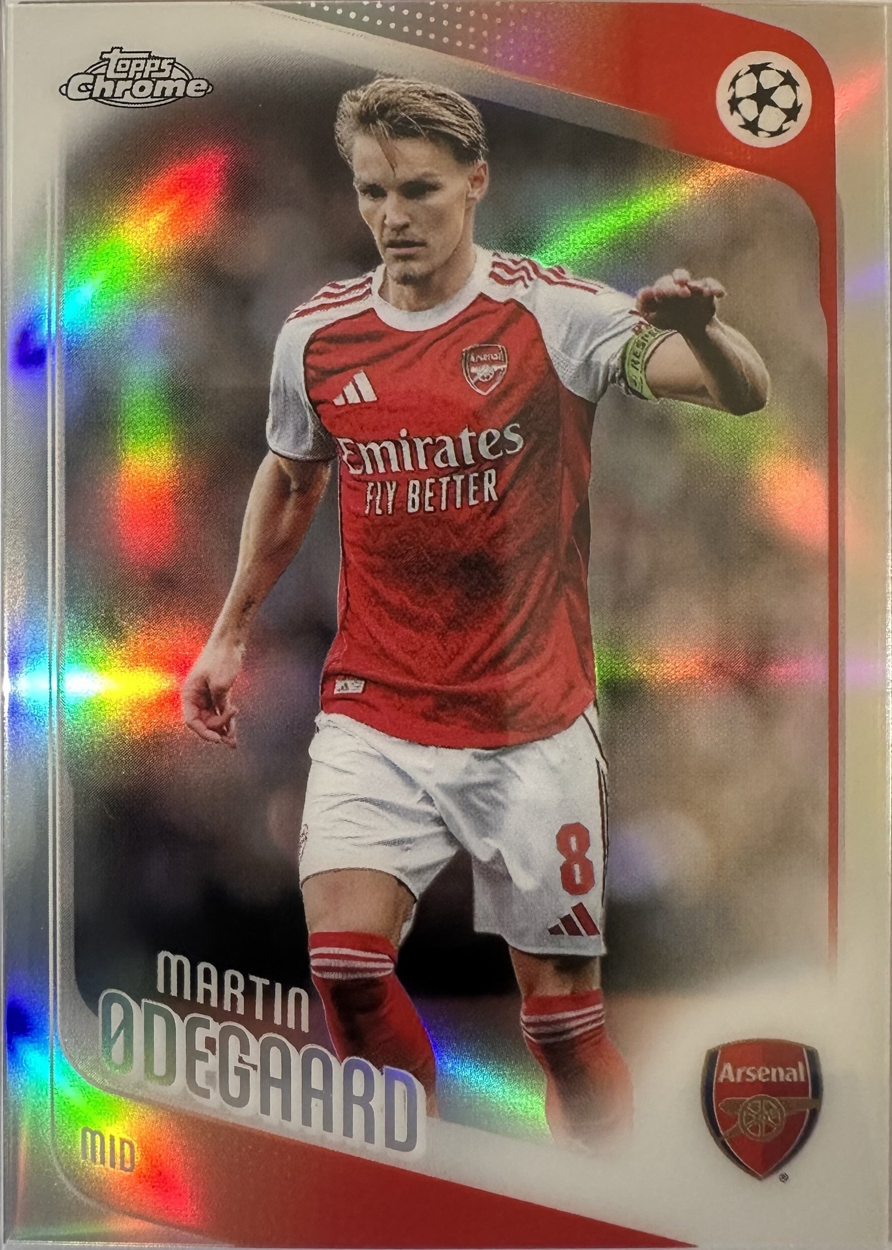 Martin Ødegaard - 2025-26 Topps Chrome UEFA Club Competitions (Refractor) [157] - voorkant