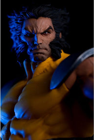 Een van de twee gemaskerde portretten van het Wolverine-beeld