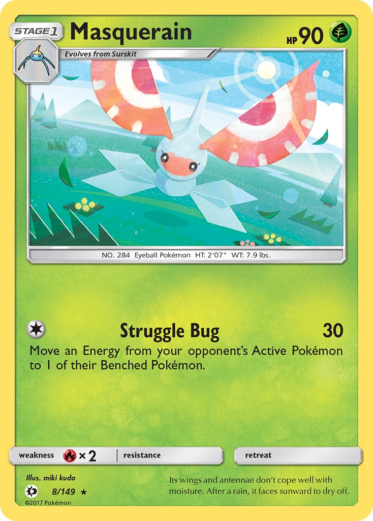 Masquerain – Sun & Moon 8 – Pokémon TCG single card | Lichcards Hoofdafbeelding