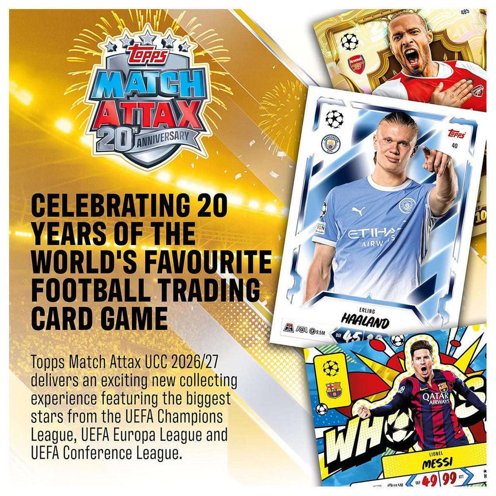 20 jaar Match Attax – UEFA Club Competitions 2026/27 jubileumcollectie