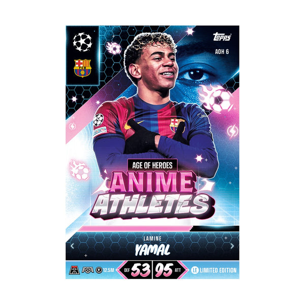 Voorbeeld Age of Heroes Anime Athletes Limited Edition-kaart uit Booster Tin #2 (Lamine Yamal)