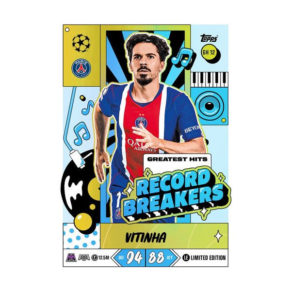 Voorbeeld Greatest Hits Record Breakers Limited Edition-kaart uit Mega Tin #3 (Vitinha)