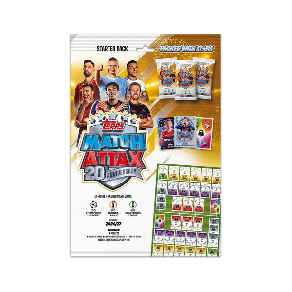 Topps Match Attax UEFA Club Competitions 2026/27 Starter Pack met verzamelmap en 27 kaarten