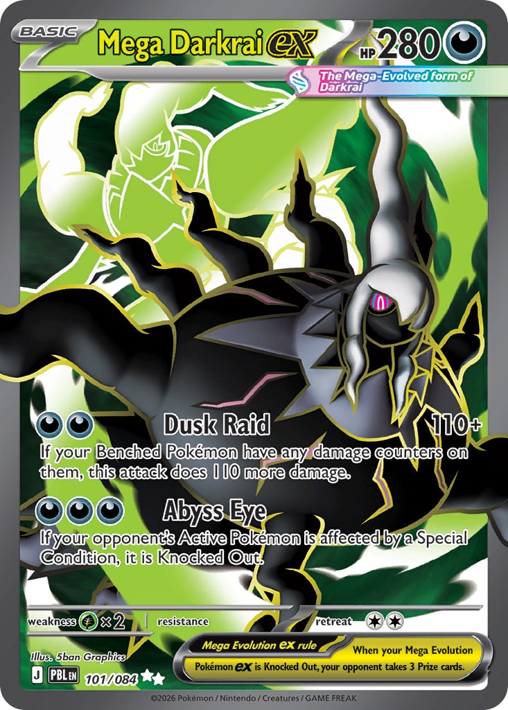 Mega Darkrai ex - Pitch Black (Ultra Rare) [PBL-101] | Lichcards Immagine principale del prodotto