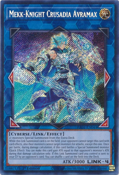 Mekk-Knight Crusadia Avramax (Secret Rare) - RA01-EN044 - Secret Rare - 1st Edition