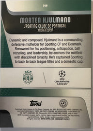Morten Hjulmand - 2025-26 Topps Chrome UEFA Club Competitions (Prism Refractor) [199] - achterkant | Lichcards