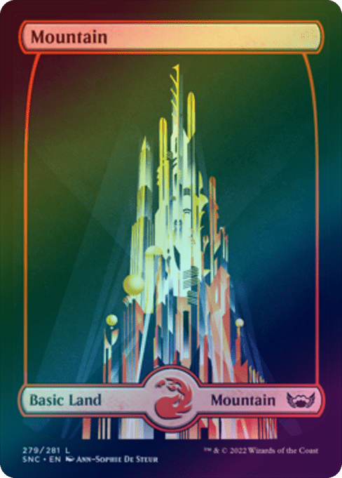 Mountain (279) - Full Art Metropolis (Foil) (SNC)