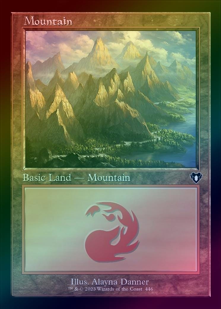 Mountain (446) - Retro Frame (Foil) (CMM)