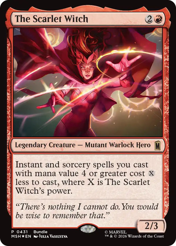 Magic Marvel Super Heroes Bundle - exclusieve Bundle-promokaart The Scarlet Witch