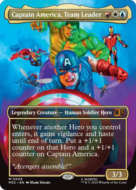 Magic Marvel Super Heroes Commander Deck Avengers Assemble Collector's Edition - commander-kaart Captain America, Team Leader (in deze editie in surge foil)