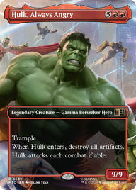 Magic Marvel Super Heroes Scene Box Heroes United - scene card Hulk, Always Angry (een van de zes borderless scene cards)