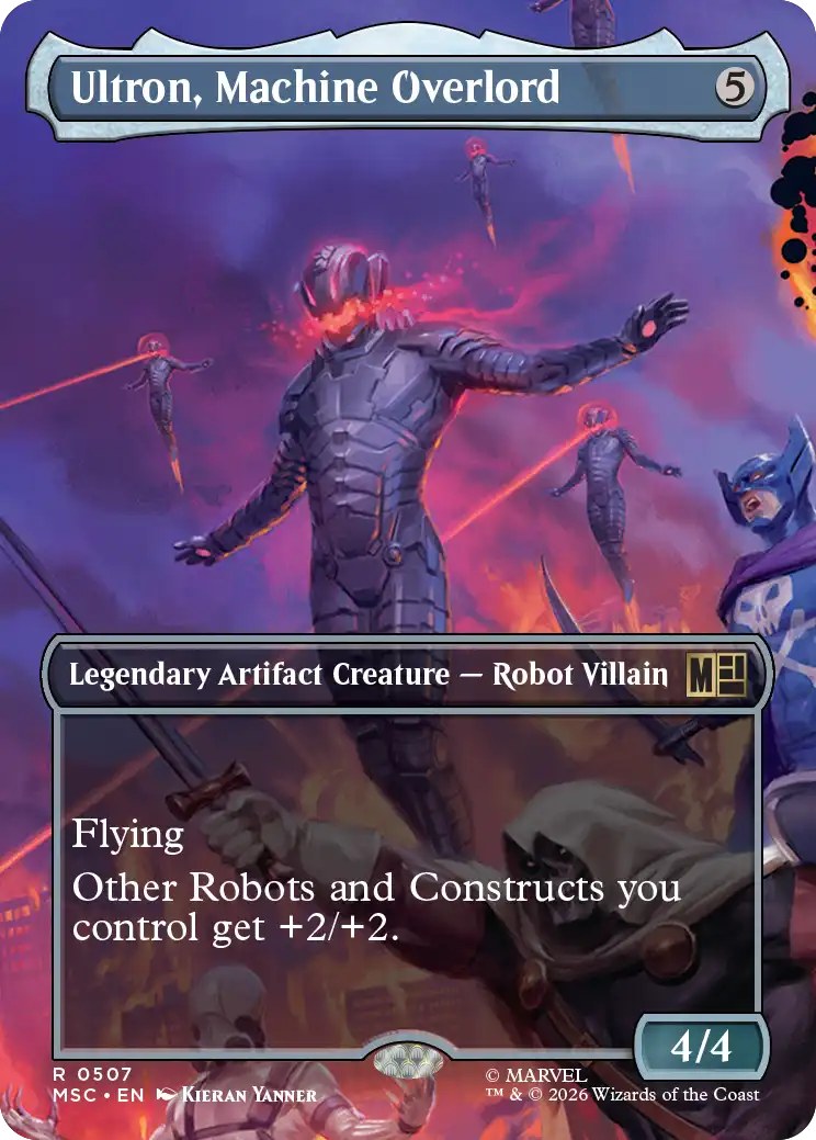Magic Marvel Super Heroes Scene Box Villains Unleashed - scene card Ultron, Machine Overlord (een van de zes borderless scene cards)