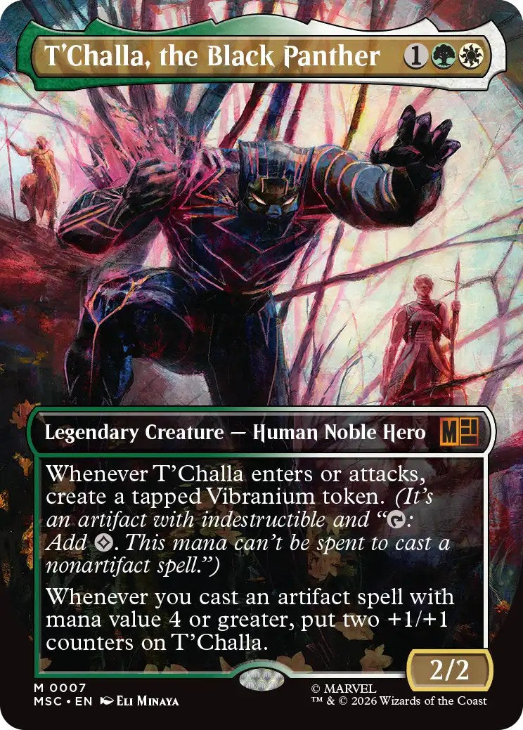 Magic Marvel Super Heroes Commander Deck Wakanda Forever - commander-kaart T'Challa, the Black Panther (borderless)