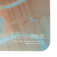 Ultra PRO Mirko, Obsessive Theorist playmat – détail de la surface en tissu et du coin arrondi