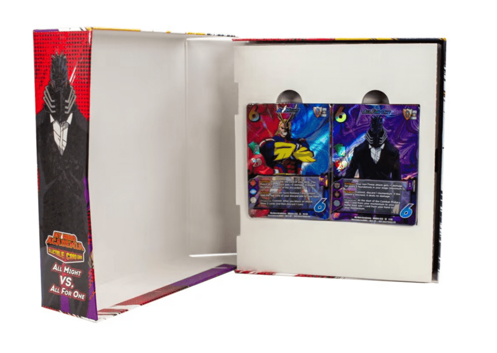 Inhoud van de All Might vs. All For One Clash Decks: twee decks van 51 kaarten - 0850034738208