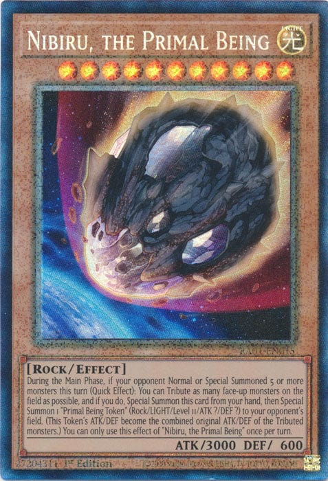 Nibiru, the Primal Being (PCR) - RA01-EN015 - Prismatic Collector's Rare - 1st Edition