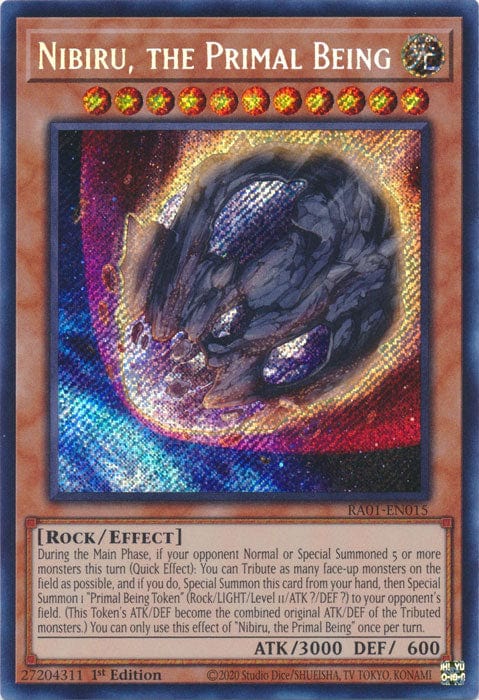 Nibiru, the Primal Being (Secret Rare) - RA01-EN015 - Secret Rare - 1st Edition