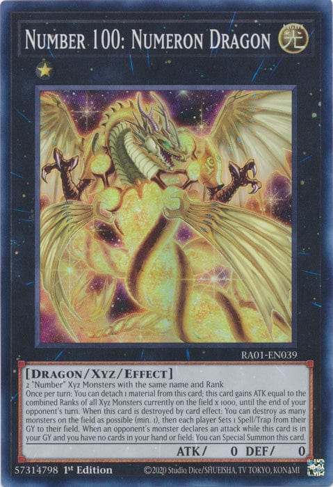 Number 100: Numeron Dragon - RA01-EN039 - Super Rare - 1st Edition