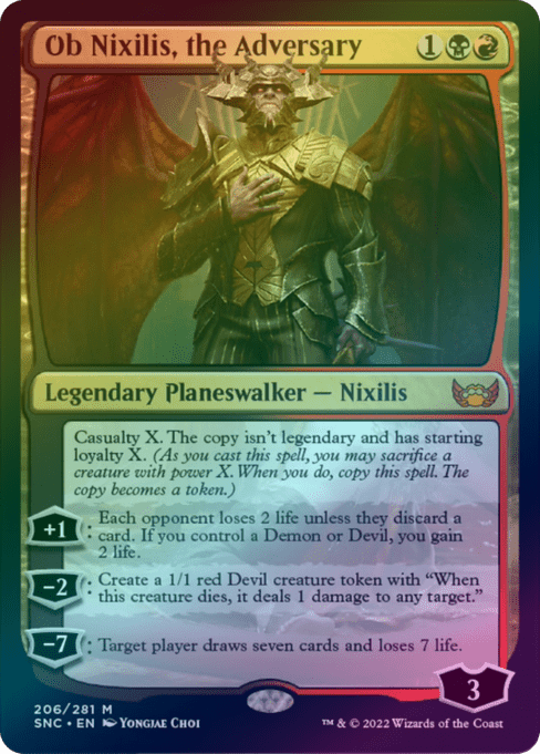 Ob Nixilis, the Adversary (Foil) (SNC)