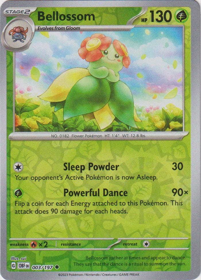 Obsidian Flames - 003/197 - Bellossom - Reverse Holo