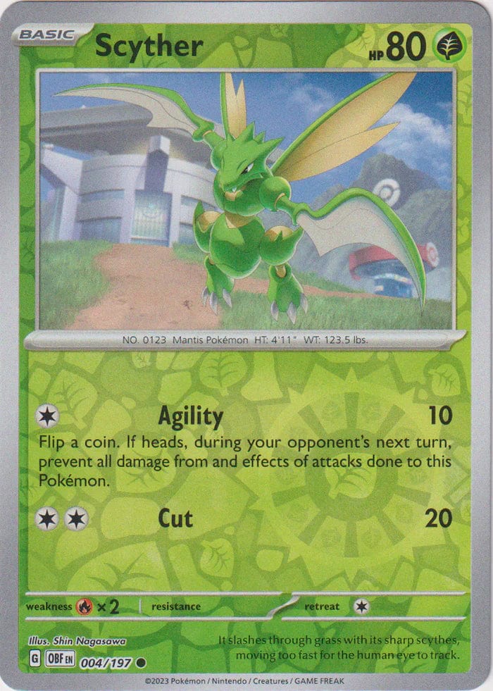 Obsidian Flames - 004/197 - Scyther - Reverse Holo