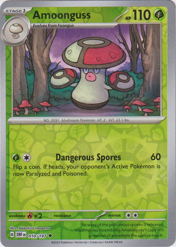 Obsidian Flames - 010/197 - Amoonguss - Reverse Holo