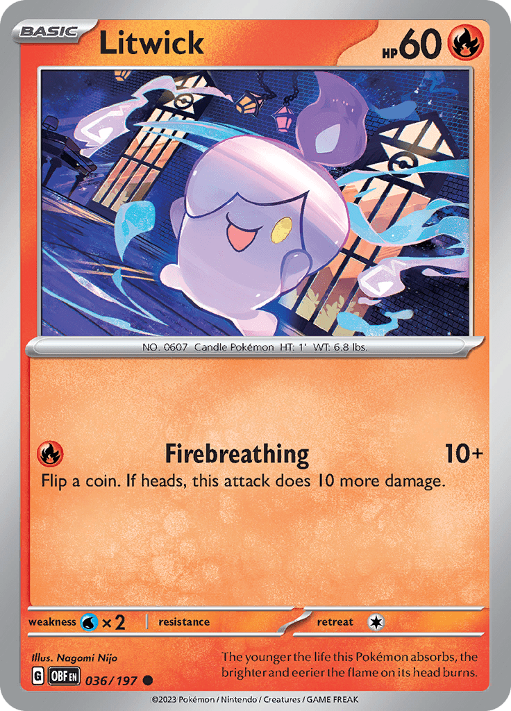 Obsidian Flames - 036/197 - Litwick