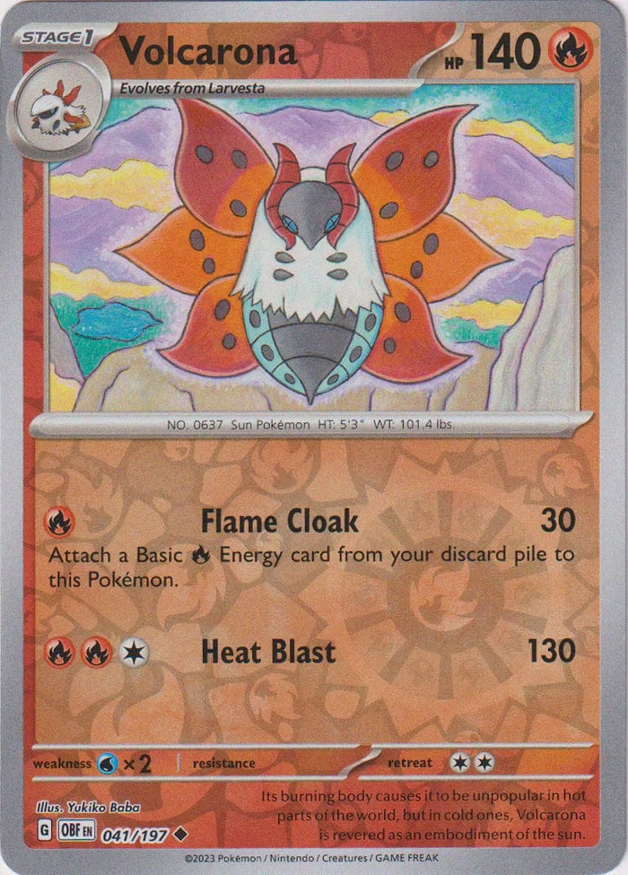 Obsidian Flames - 041/197 - Volcarona - Reverse Holo