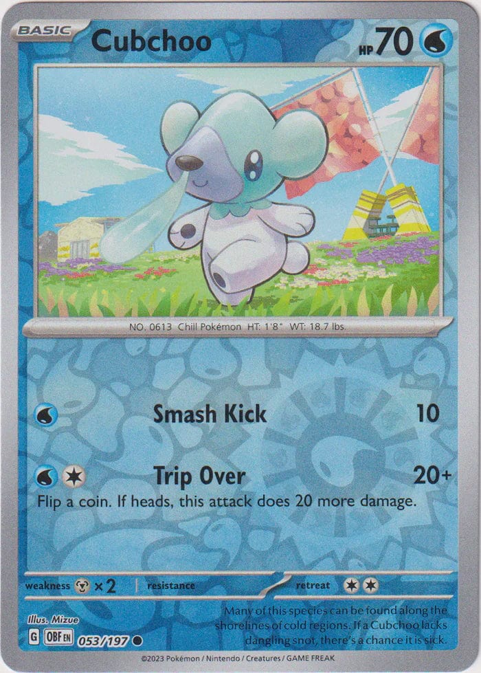 Obsidian Flames - 053/197 - Cubchoo - Reverse Holo