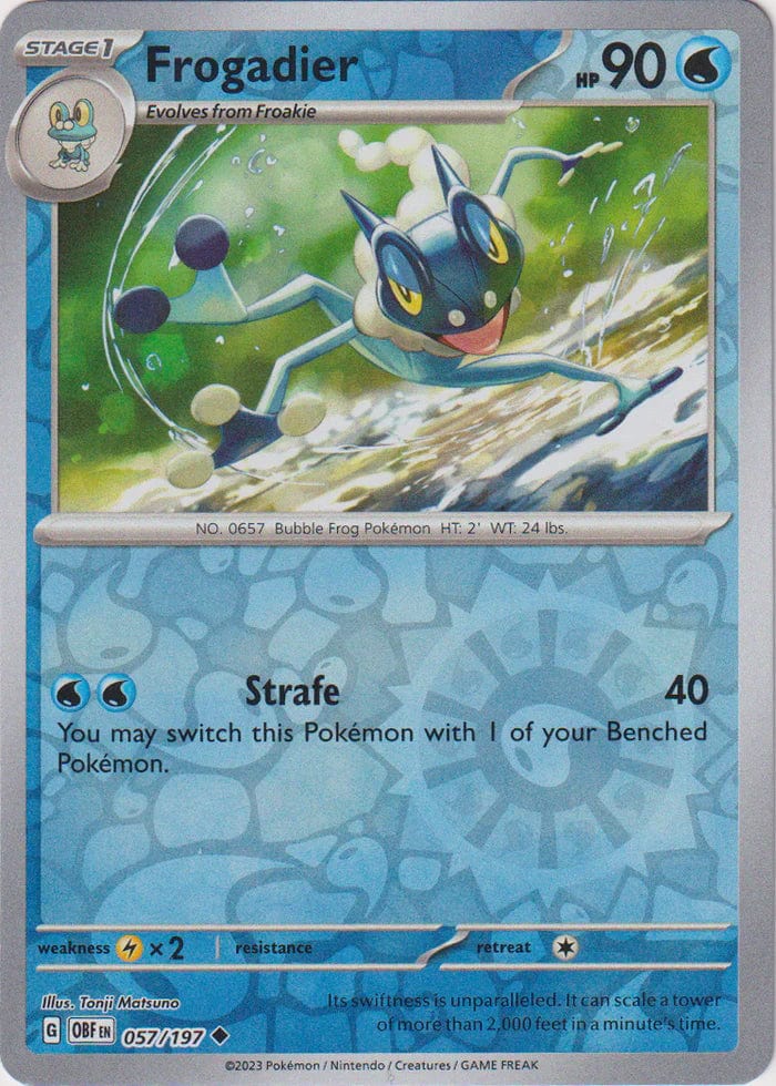 Obsidian Flames - 057/197 - Frogadier - Reverse Holo