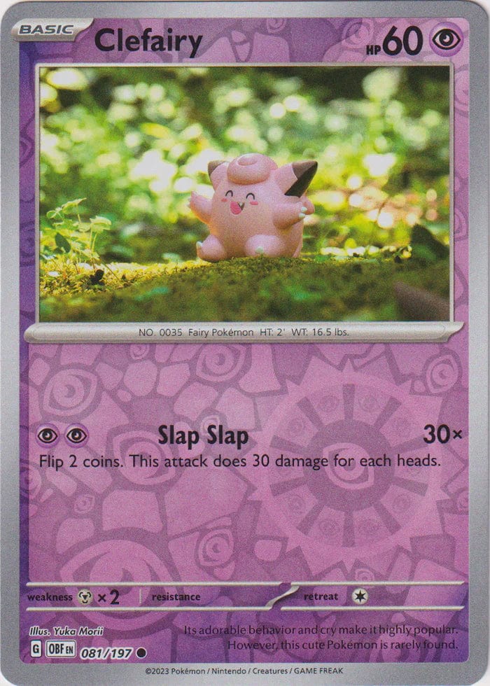 Obsidian Flames - 081/197 - Clefairy - Reverse Holo