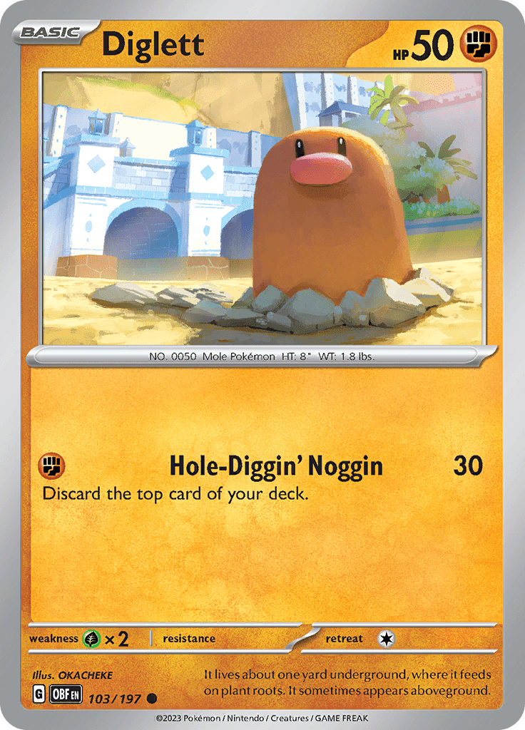 Obsidian Flames - 103/197 - Diglett