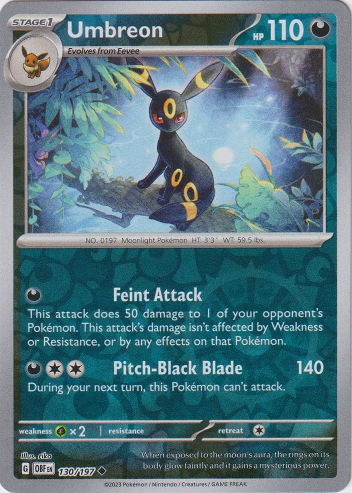 Obsidian Flames - 130/197 - Umbreon - Reverse Holo