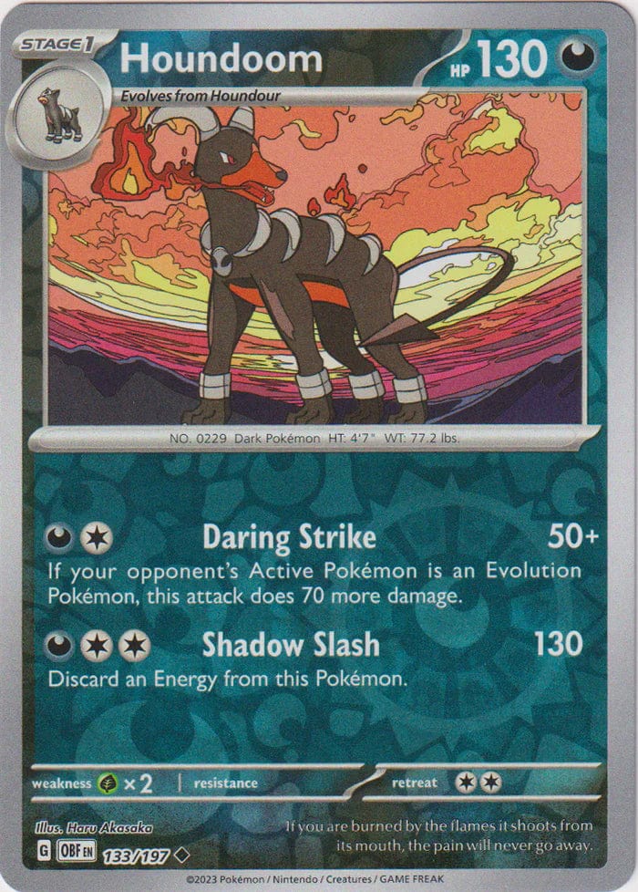 Obsidian Flames - 133/197 - Houndoom - Reverse Holo