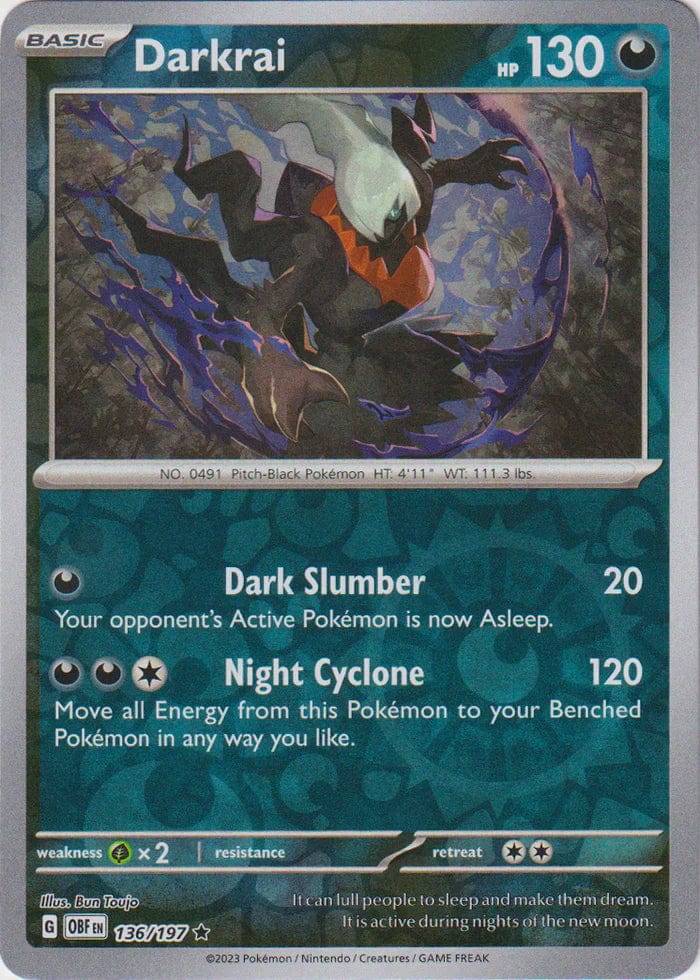 Obsidian Flames - 136/197 - Darkrai - Reverse Holo