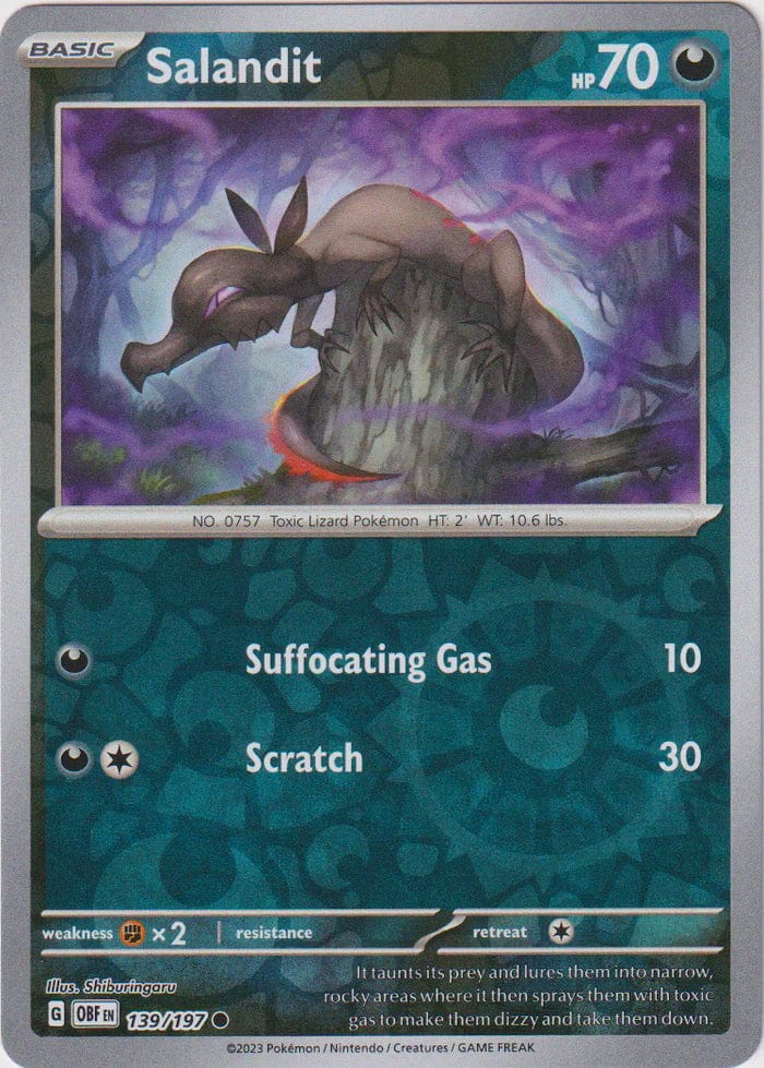 Obsidian Flames - 139/197 - Salandit - Reverse Holo