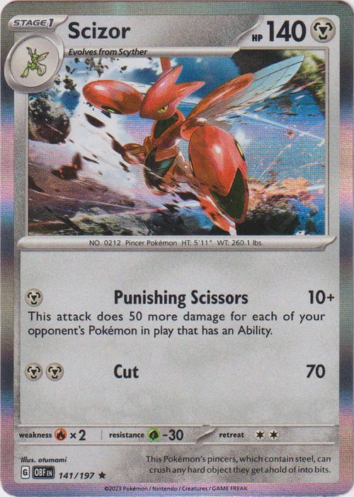 Obsidian Flames - 141/197 - Scizor - Holo