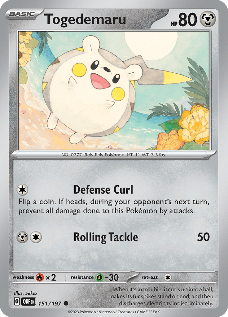 Obsidian Flames - 151/197 - Togedemaru