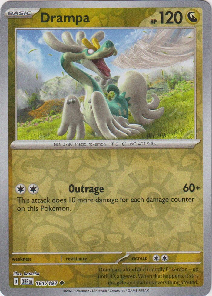 Obsidian Flames - 161/197 - Drampa - Reverse Holo