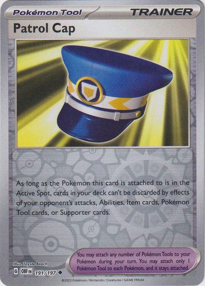 Obsidian Flames - 191/197 - Patrol Cap - Reverse Holo