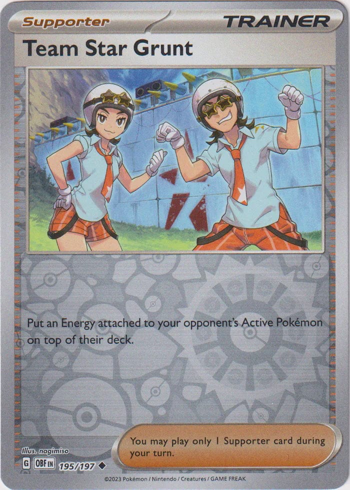 Obsidian Flames - 195/197 - Team Star Grunt - Reverse Holo