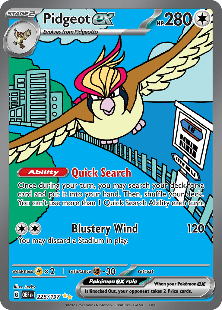 Obsidian Flames - 225/197 - Pidgeot ex