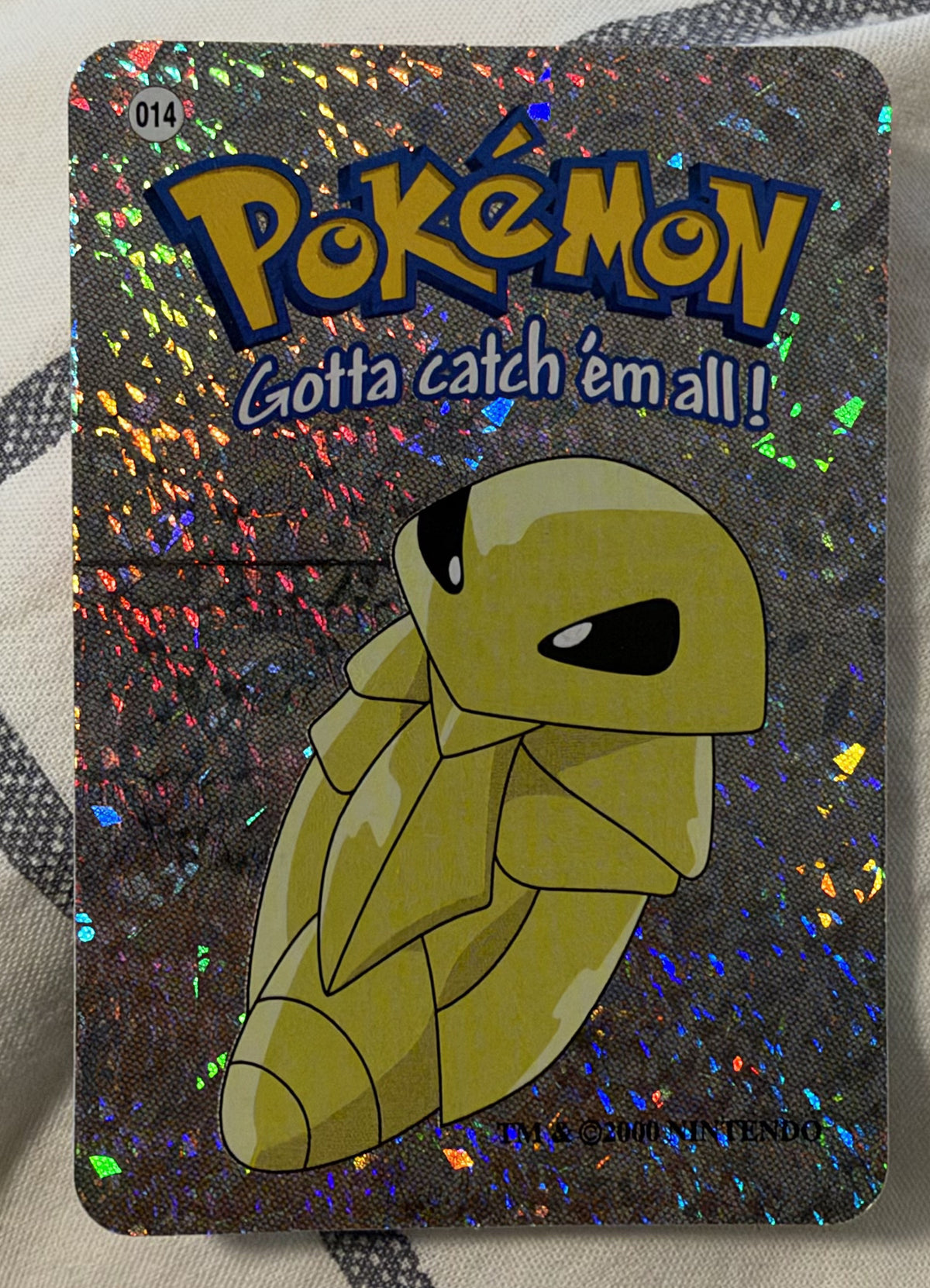 Voorzijde — Kakuna [014] — Pokémon Vending Prism Sticker