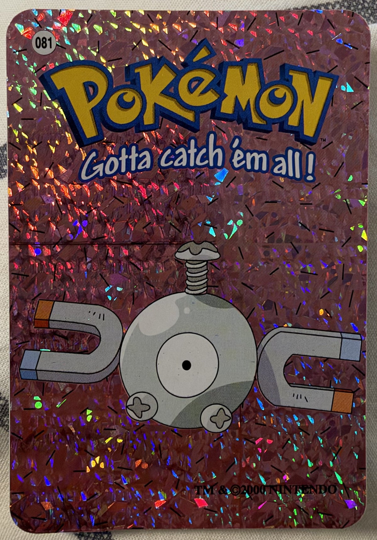 Voorzijde — Magnemite [081] — Pokémon Vending Prism Sticker